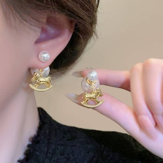 Bông Tai Ngọc Trai Benming Mặt Trước Gắn Sau, Style Cao Cấp Pháp