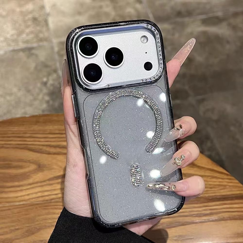 Ốp lưng cứng lấp lánh Acrylic tương thích với iPhone 15 pro max 16 pro max 17 pro max 17 air case