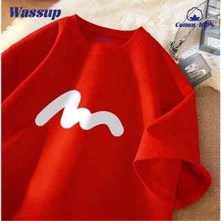 ✨Hàng có sẵn✨ WASSUP Áo thun đơn giản với họa tiết lông mày - Áo thun nam mới! 100% cotton, thời trang, Unisex.