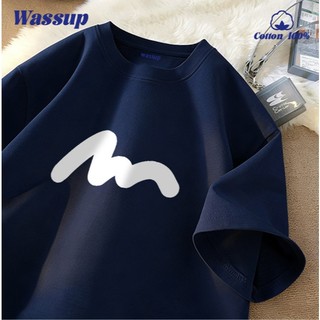✨Hàng có sẵn✨ WASSUP Áo thun đơn giản với họa tiết lông mày - Áo thun nam mới! 100% cotton, thời trang, Unisex.
