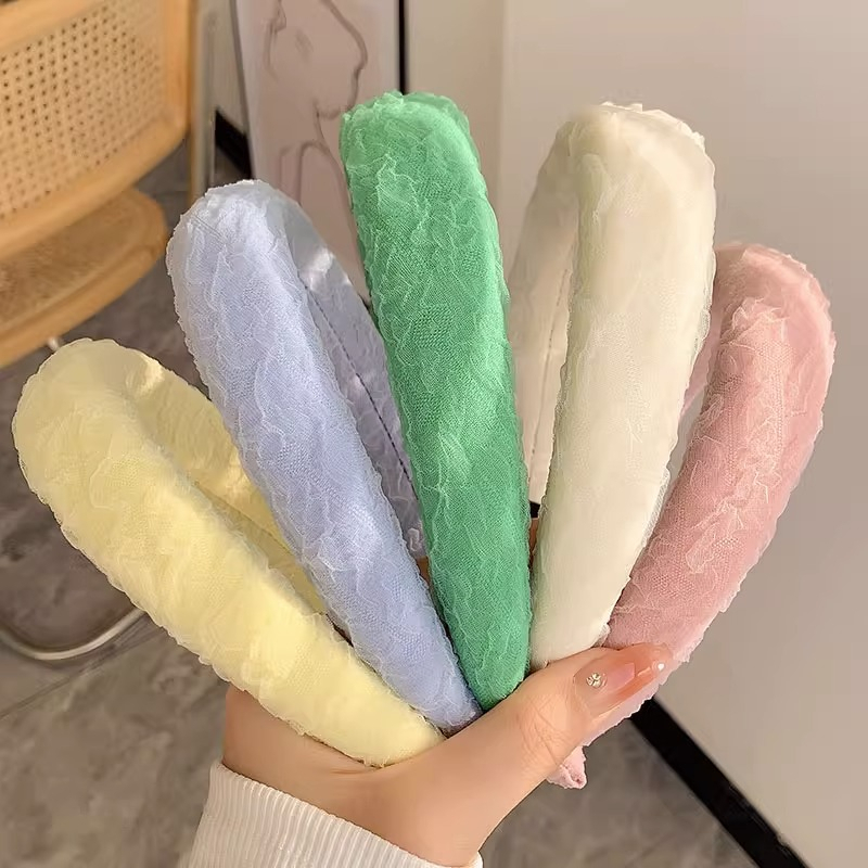 2026 Phong Cách Mới Gạc Trắng Ren Headband Pháp Thanh Lịch Đầu