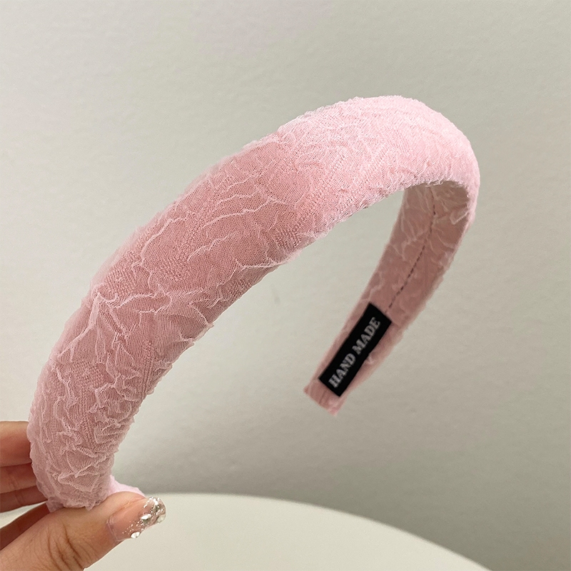 2026 Phong Cách Mới Gạc Trắng Ren Headband Pháp Thanh Lịch Đầu