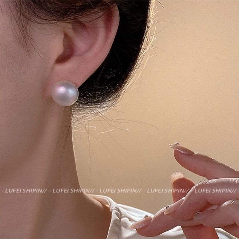 Bông tai nữ ngọc trai giả, phong cách cổ điển cao cấp
