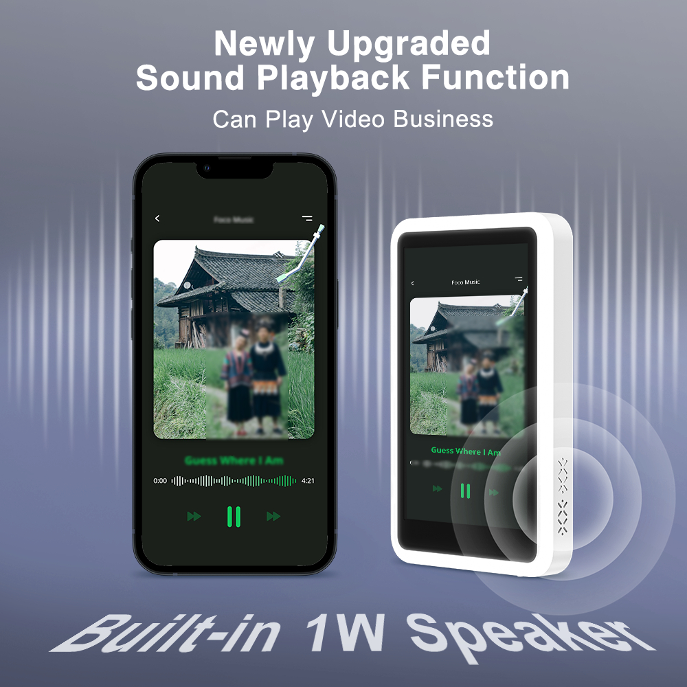 Màn hình Selfie Camera phía sau từ tính có đèn lấp đầy​​ Màn hình Selfie 4K 60FPS Điện thoại Vlog Live Stream Monitor có loa​​ Cho iOS Android