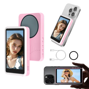 Màn hình Selfie Camera phía sau từ tính có đèn lấp đầy​​ Màn hình Selfie 4K 60FPS Điện thoại Vlog Live Stream Monitor có loa​​ Cho iOS Android