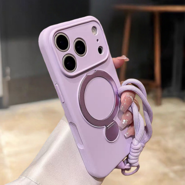 Giá đỡ / Vỏ mềm silicon có dây buộc tương thích cho iPhone 13 pro max 14 pro max15 pro max 16 pro max 17 pro max 17 air case