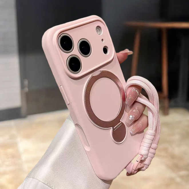 Giá đỡ / Vỏ mềm silicon có dây buộc tương thích cho iPhone 13 pro max 14 pro max15 pro max 16 pro max 17 pro max 17 air case