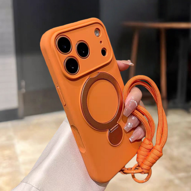 Giá đỡ / Vỏ mềm silicon có dây buộc tương thích cho iPhone 13 pro max 14 pro max15 pro max 16 pro max 17 pro max 17 air case