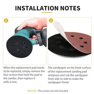 Miếng đệm đĩa chà nhám móc và vòng - Tấm lót đánh bóng 8 lỗ 5 Inch cho máy đánh bóng quỹ đạo ngẫu nhiên, thay đổi nhanh chóng