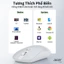 Acer Chuột không dây Mini lửng nội tuyến trung tâm mua sắm cho máy tính xách tay, Chuột máy tính mỏng 2,4 GHz với 4 nút, 3 dpi có thể điều chỉnh, đầu thu USB-A, 1600 dpi Tương thích với PC / Mac / Máy tính để bàn