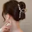 Kẹp Tóc Cá Mập Giả Ngọc Trai Phong Cách Thanh Lịch
