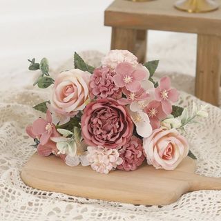 Hoa Giả Trang Trí Nhà Cửa Bó Lụa Mẫu Đơn Hồng 7 Đầu Cao Cấp Decor Phòng Khách Bàn Làm Việc Đám Cưới Studio Phụ Kiện Vintage Như Thật Cành Nhựa Daisy Nhí Bình Cắm Nghệ Thuật Pastel Retro Sang Trọng Quà Tặng Lễ Hội Spa Hàn Quốc Coffee Ban Công Đẹp