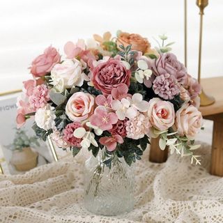 Hoa Giả Trang Trí Nhà Cửa Bó Lụa Mẫu Đơn Hồng 7 Đầu Cao Cấp Decor Phòng Khách Bàn Làm Việc Đám Cưới Studio Phụ Kiện Vintage Như Thật Cành Nhựa Daisy Nhí Bình Cắm Nghệ Thuật Pastel Retro Sang Trọng Quà Tặng Lễ Hội Spa Hàn Quốc Coffee Ban Công Đẹp