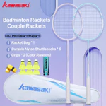 Kawasaki 2 Vợt Cầu Lông Cặp Vợt Mới KD-1PRO KC-081 & KD-3 Sợi carbon Bền Siêu Nhẹ Cho 3 Chiếc Con Quay + 2 Chiếc Tay Cầm — ảnh 5
