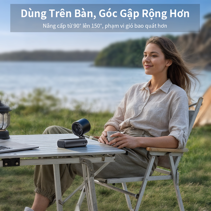 TiankePlus Quạt Cầm Tay Có Sò Lạnh 6 trong 1 TF50 Max – Gió Turbo Mạnh, Gấp Gọn, Quạt Mini Sò Lạnh, Quạt Tích Điện Mini Pin 9000mAh, Có Sạc Dự Phòng & Đèn Pin | BigBuy360 - bigbuy360.vn