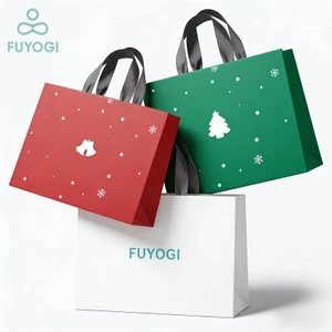 Túi quà tặng FUYOGI Tay cầm Quà ngày lễ cho quần áo Trang phục các loại thiết kế Giáng sinh
