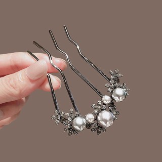 Kẹp tóc bóng dáng lược tấm, thiết kế thanh lịch với họa tiết pháp tính khí ngọc trai