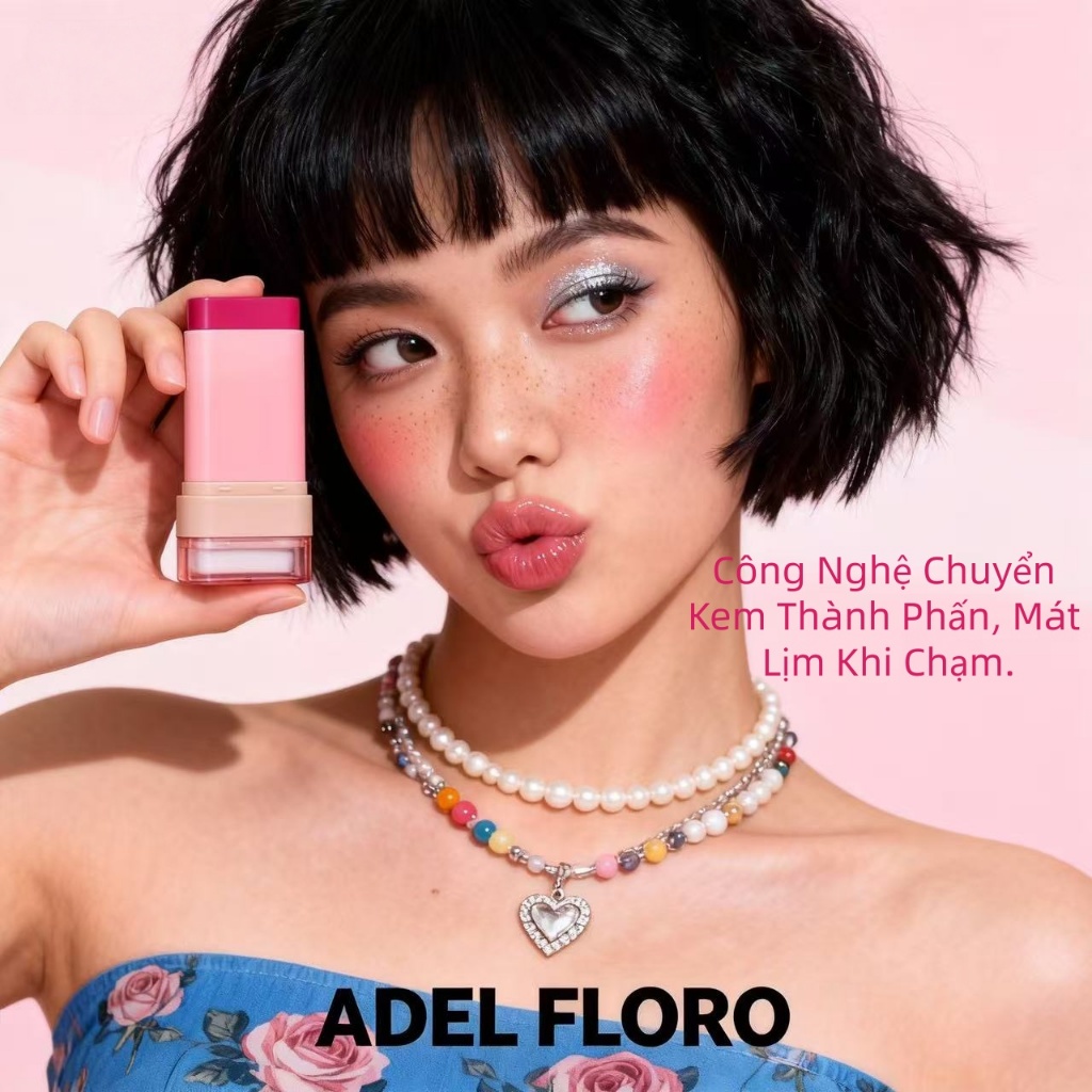 Adel Twist & Tint Phấn Má Xoay🧽 Màu Lên Chuẩn Tự Nhiên. Kem Mịn Không Vón, Thiết Kế Tiện Lợi Đa Năng