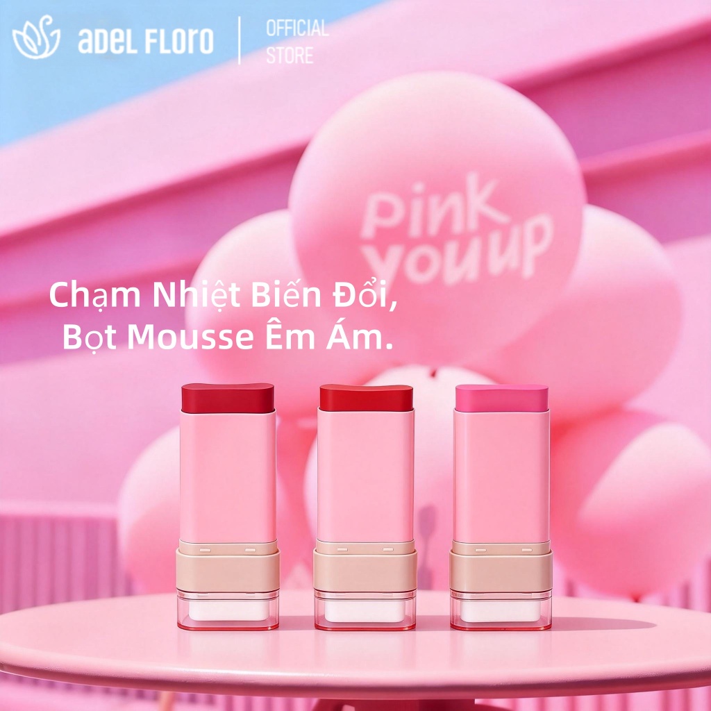Adel Twist & Tint Phấn Má Xoay🧽 Màu Lên Chuẩn Tự Nhiên. Kem Mịn Không Vón, Thiết Kế Tiện Lợi Đa Năng