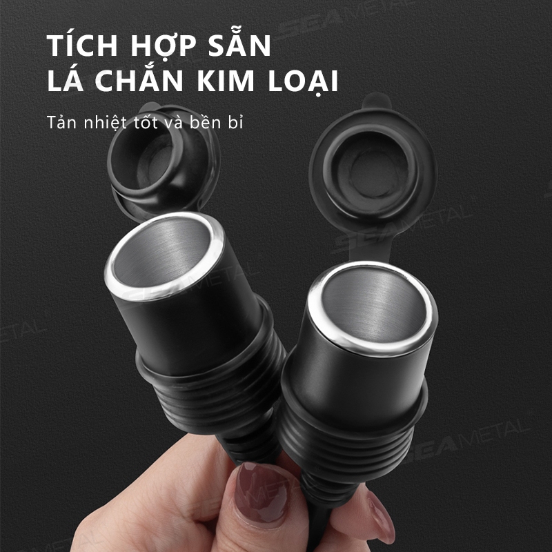 Bộ chia bật lửa thuốc lá ô tô SEAMETAL 180W 1 Nam đến 2 / 3 Ổ cắm nữ 12V / 24V Bộ chuyển đổi nguồn sạc nhanh có công tắc