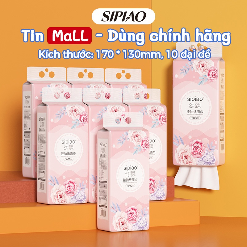 [LIVE] Sipiao Khăn giấy treo mặt siêu mềm và chắc chắn 4 lớp (1212-10) 1000 chiếc mỗi gói Giấy vệ sinh