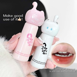 Thiết kế mèo dễ thương Son bóng CAPPUVINI - Hot Trend Hàn Quốc Plump Glass Lip Makeup, Cốc chống dính chống dính chống thấm nước lâu trôi CP287