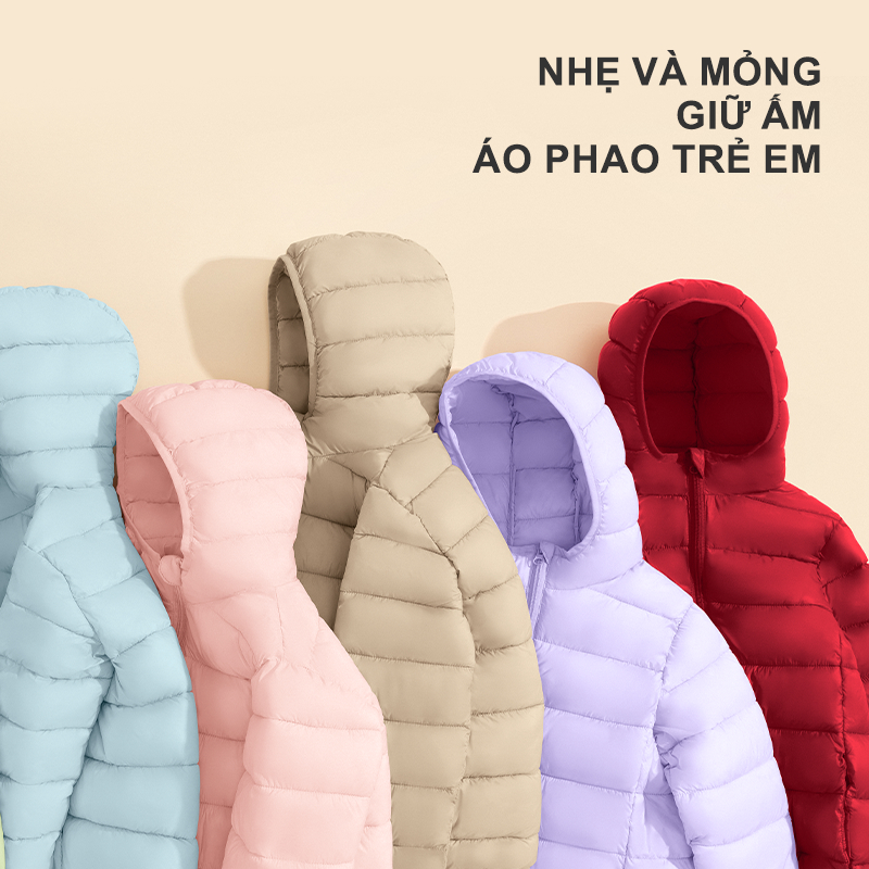 W.G.Q Áo phao bé gái , Lớp lót lông cừu dày in hình dễ thương, ấm áp thoải mái, thích hợp cho thời tiết lạnh