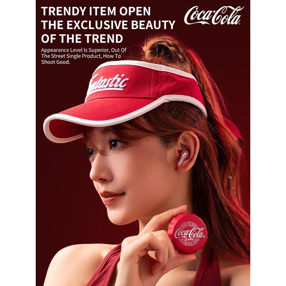 Tai nghe Bluetooth không dây thực sự Coca-Cola T13 Thiết kế bán trong tai | Trình điều khiển động 13mm | Bluetooth khử tiếng ồn ENC 5.4 | Tuổi thọ pin dài 15H | Điều khiển cảm ứng | Type-C Nhanh | BigBuy360 - bigbuy360.vn