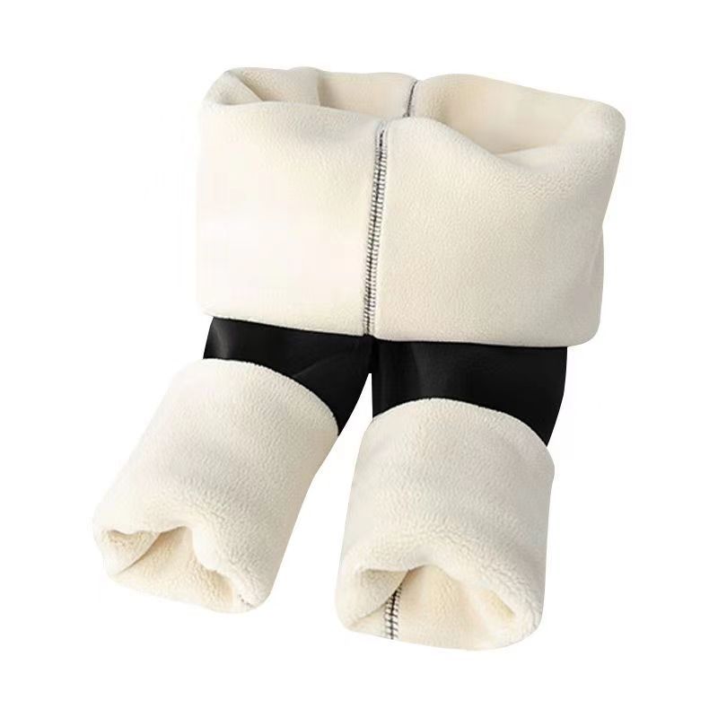 Quần thể thao lót nhung quần giữ ấm quần cá mập nhung cừu siêu dày Quần Legging thu đông cạp cao