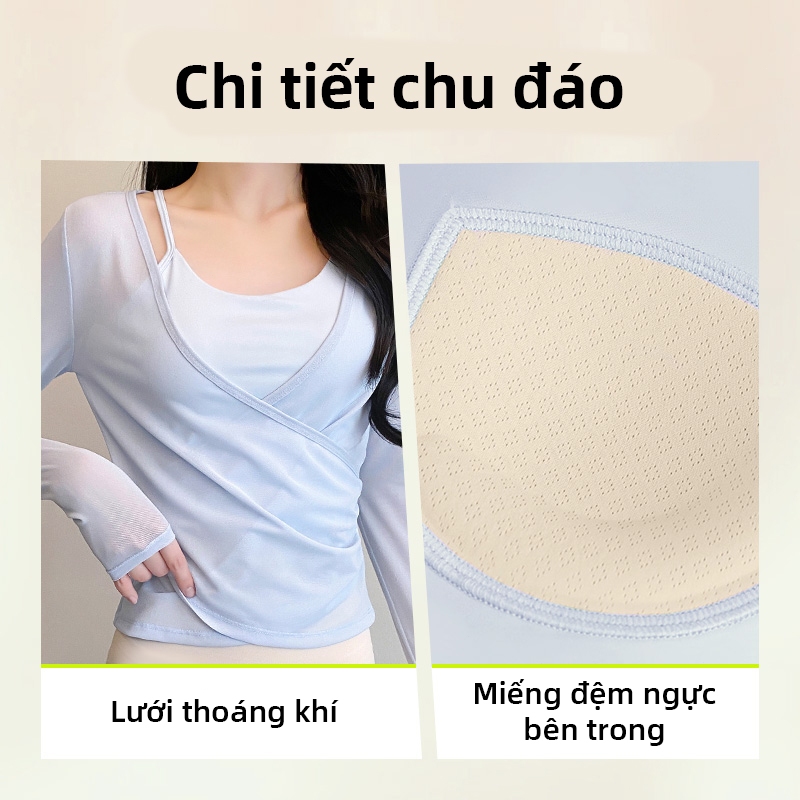 FUYOGI Sports Top thiết kế đa năng với lưới hỗ trợ, phù hợp cho chạy bộ và Yoga Pilates