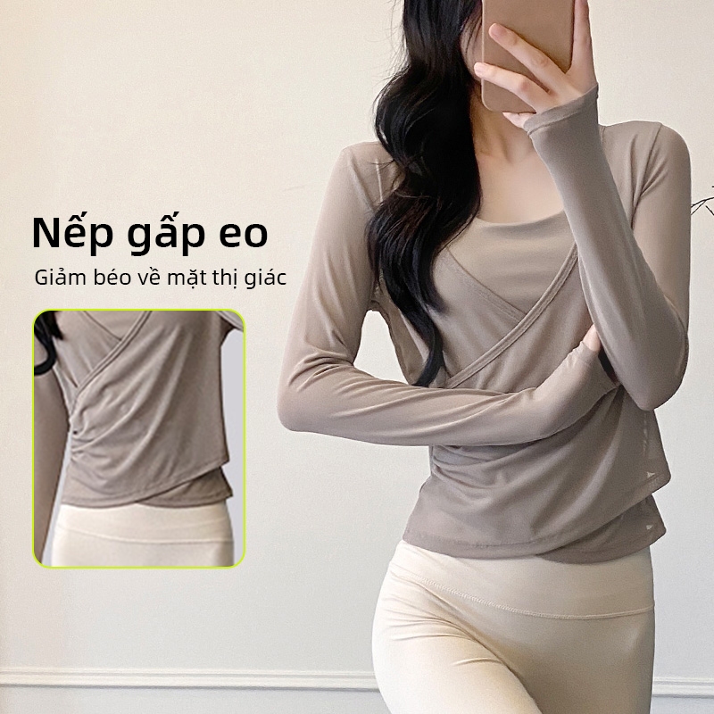 FUYOGI Sports Top thiết kế đa năng với lưới hỗ trợ, phù hợp cho chạy bộ và Yoga Pilates