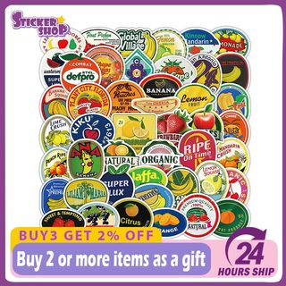 52 Chiếc Hỗn Hợp Vintage Trái Cây Logo Hoạt Hình Dán DIY Laptop Notebook Nhãn Dán Dễ Thương Đồ Chơi Trẻ Em