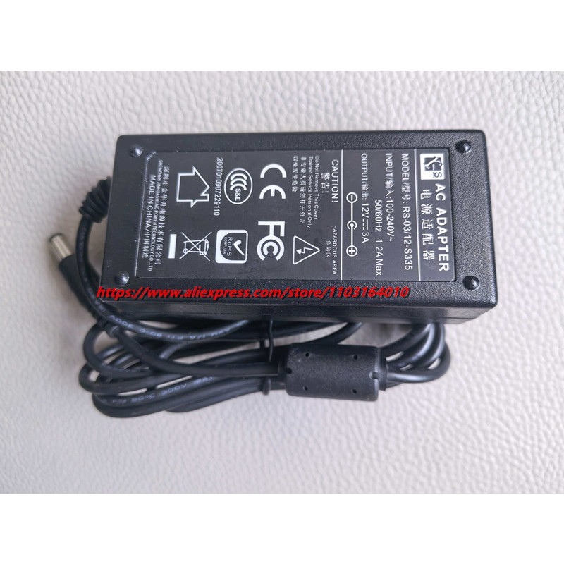JINHUASHENG 12V 3A RS-300 / 120-S336 RS-300 / 120-S325 RS-03 / 12-S335 Bộ sạc nguồn AC 5.5 * 2.1mm