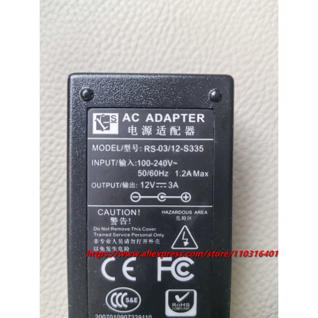 JINHUASHENG 12V 3A RS-300 / 120-S336 RS-300 / 120-S325 RS-03 / 12-S335 Bộ sạc nguồn AC 5.5 * 2.1mm