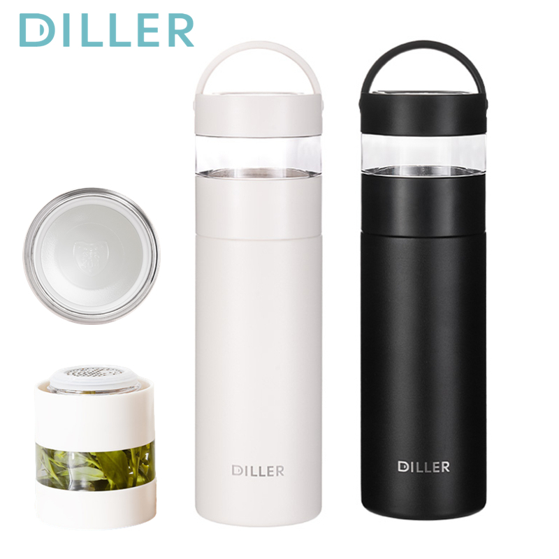Diller Lớp Phủ Gốm Lót Chân Không Bình Giữ Nhiệt Nước Uống Trà Lọc 550ml MLH9165