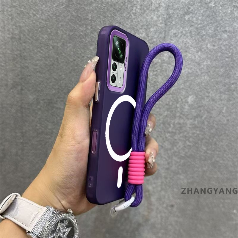 Ốp Lưng Cho Xiaomi 12T 12T Pro 12 12 Lite Matte TPU Chống Sốc Vỏ Điện Thoại Thẩm Mỹ Từ Chức Năng Hút Thiết Kế Mới Silicon Mềm Trường Hợp Miễn Phí Dây Tay Tinh Tế