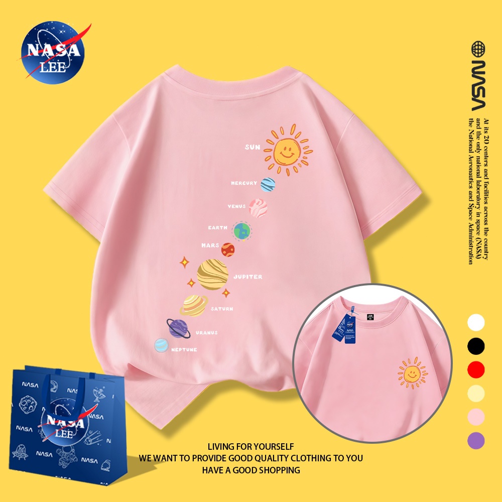 Áo thun họa tiết NASA cực đáng yêu 🌟 Chất cotton mềm mại - Khoác lên mình cả vũ trụ!