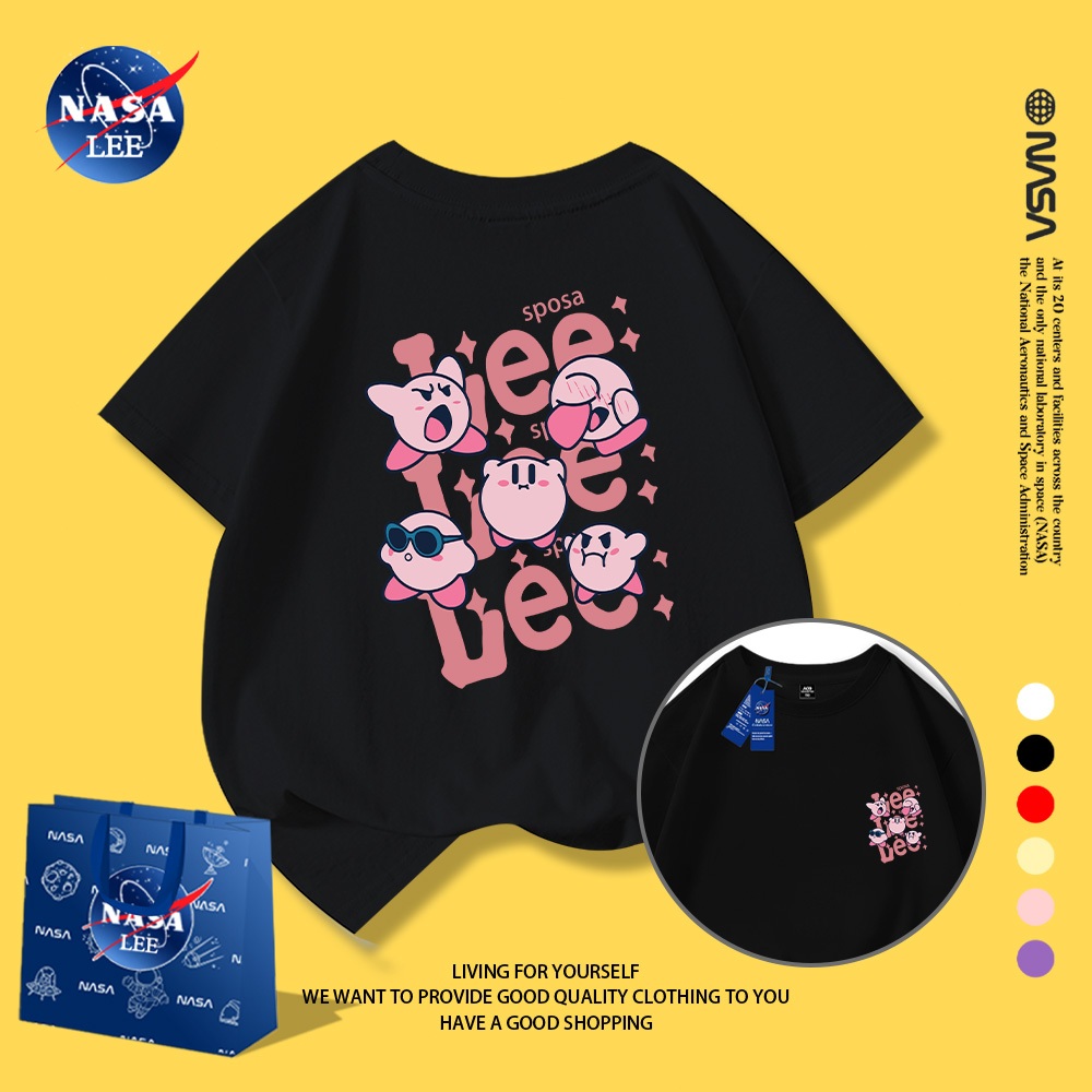 Áo thun bé gái họa tiết NASA và Kirby Chất liệu 100% cotton siêu mềm mại, thoải mái và đáng yêu!