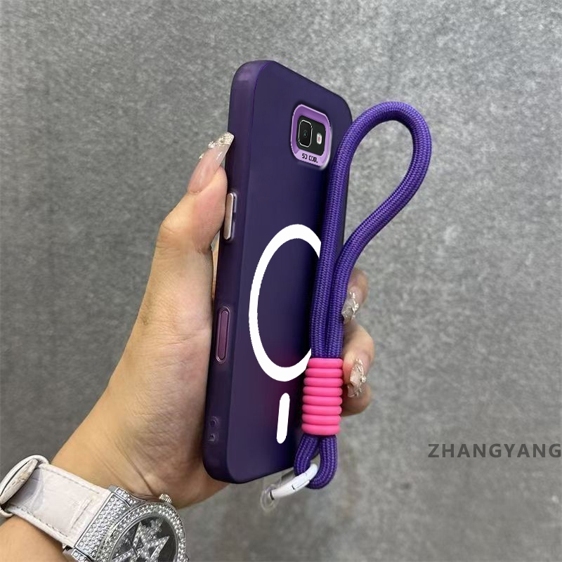 Ốp Lưng Cho Samsung J7 Prime J5 Prime J2 Prime Matte TPU Chống Sốc Vỏ Điện Thoại Thẩm Mỹ Từ Tính Hút Chức Năng Thiết Kế Mới Silicon Mềm Case Miễn Phí Dây Tay Tinh Tế