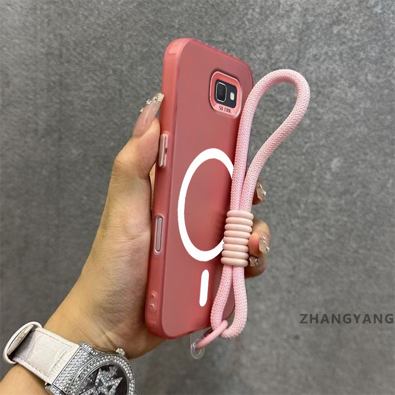 Ốp Lưng Cho Samsung J7 Prime J5 Prime J2 Prime Matte TPU Chống Sốc Vỏ Điện Thoại Thẩm Mỹ Từ Tính Hút Chức Năng Thiết Kế Mới Silicon Mềm Case Miễn Phí Dây Tay Tinh Tế
