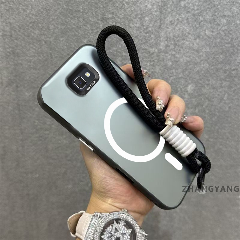 Ốp Lưng Cho Samsung J7 Prime J5 Prime J2 Prime Matte TPU Chống Sốc Vỏ Điện Thoại Thẩm Mỹ Từ Tính Hút Chức Năng Thiết Kế Mới Silicon Mềm Case Miễn Phí Dây Tay Tinh Tế