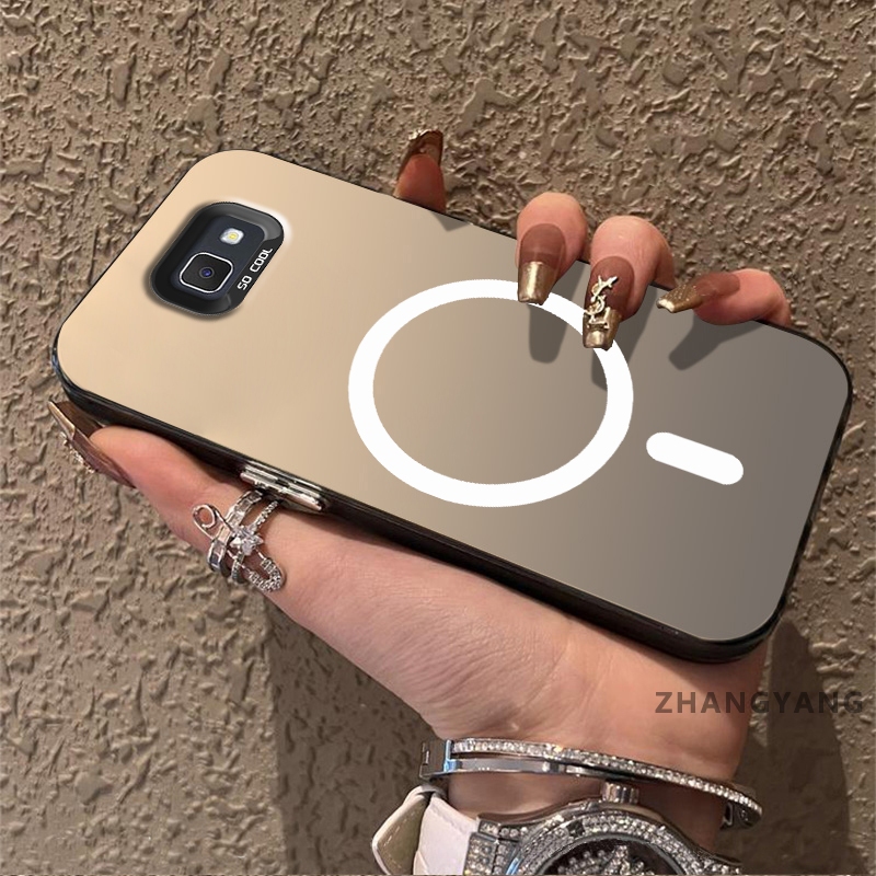 Ốp Lưng Cho Samsung J7 Prime J5 Prime J2 Prime Matte TPU Chống Sốc Vỏ Điện Thoại Thẩm Mỹ Từ Tính Hút Chức Năng Thiết Kế Mới Silicon Mềm Case Miễn Phí Dây Tay Tinh Tế