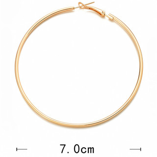 Bông tai lớn Bông tai vàng 7cm Phụ kiện tiệc đĩa
