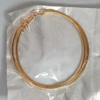 Bông tai lớn Bông tai vàng 7cm Phụ kiện tiệc đĩa