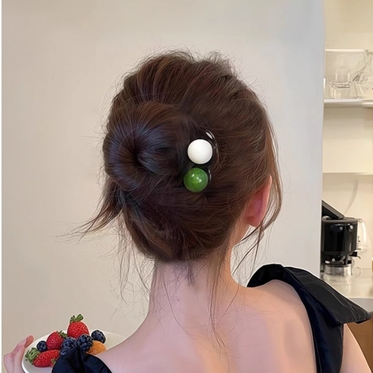 Kẹp tóc cổ điển ba răng đính cườm - Phụ kiện tóc thời trang