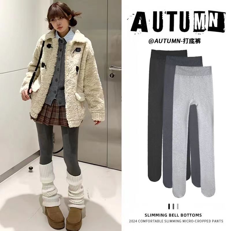 Quần thể thao lót nhung quần giữ ấm Quần legging nữ thu đông mẫu mới 2024 mặc ngoài tôn dáng gầy bó sát