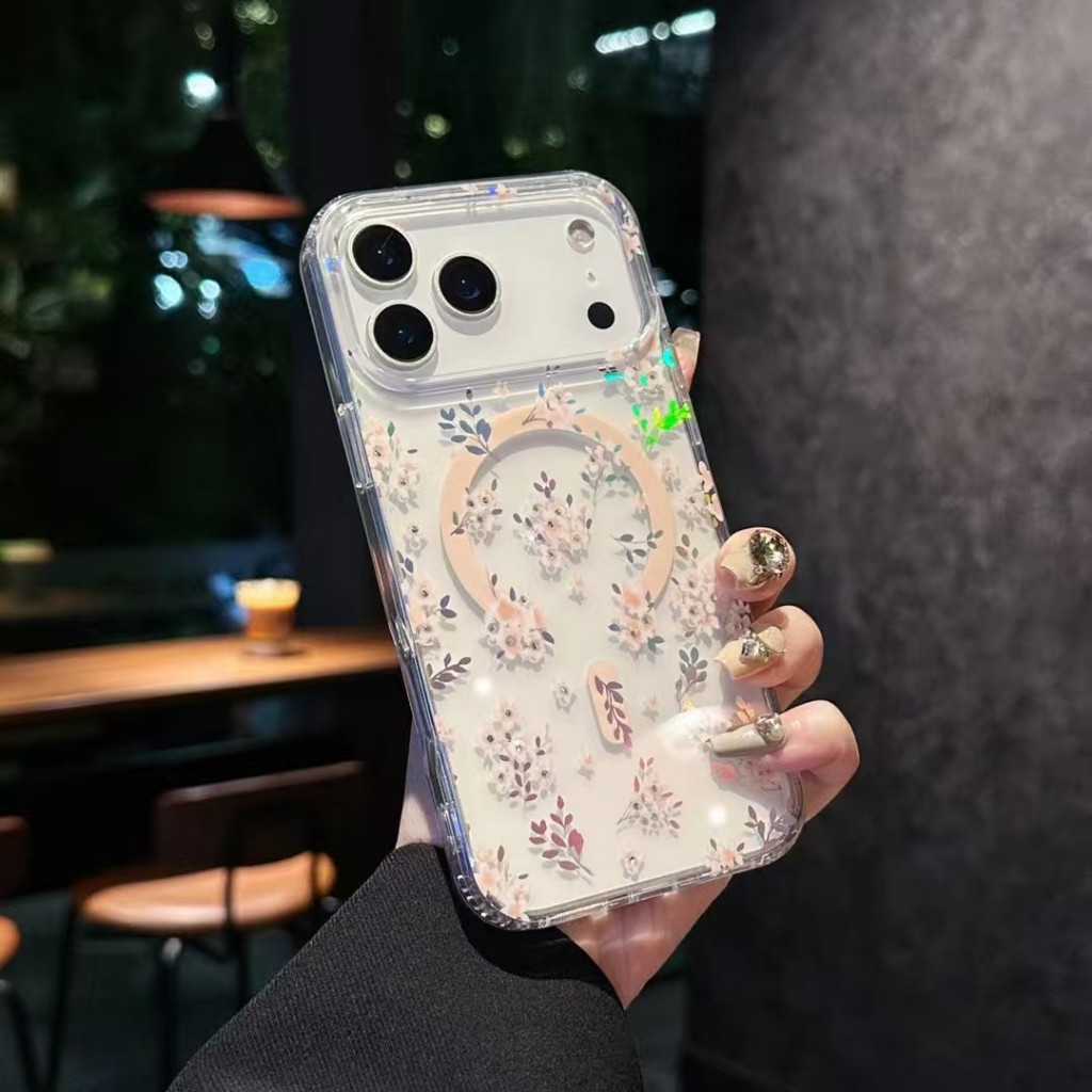 Ốp lưng cứng hoa Laser / imd tương thích cho iPhone 13 14 14Pro 14promax 15 15Pro 15Promax 16 16pro 16Promax 17Promax