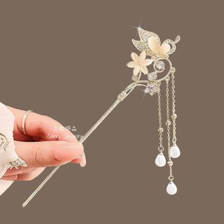 Mới Kẹp Tóc Hanfu Phong Cách Cổ Điển Trung Quốc với Tua rua tua cài tóc retro và sườn xám