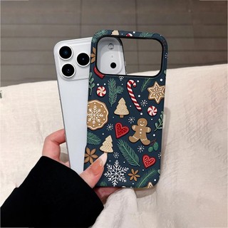 Ốp điện thoại họa tiết bông tuyết Cookie Man cho iPhone 17promax 17pro 15pro 15promax 14 14promax 14pro 16 pro max 12 13 16 plus ốp lưng