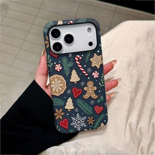Ốp điện thoại họa tiết bông tuyết Cookie Man cho iPhone 17promax 17pro 15pro 15promax 14 14promax 14pro 16 pro max 12 13 16 plus ốp lưng